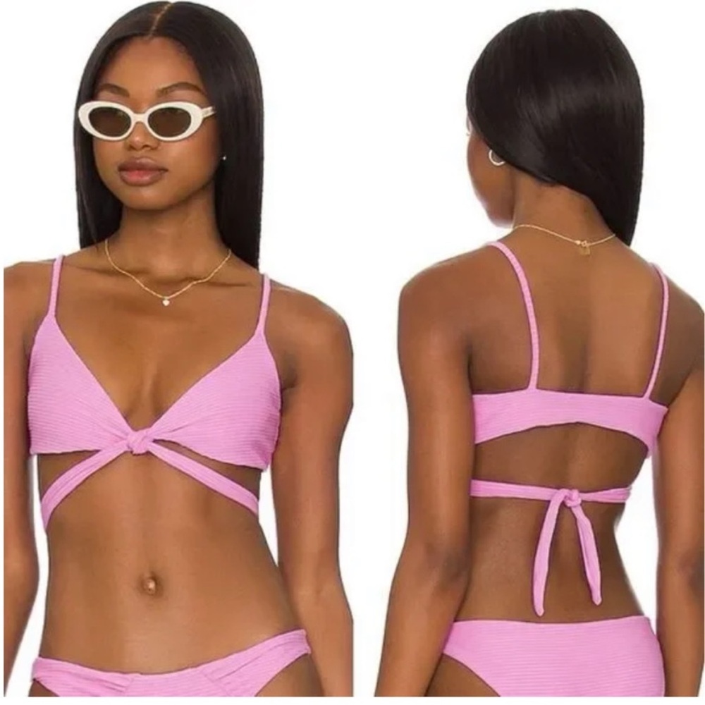L*Space Chloe Wrap Swim Top in Rosebud
